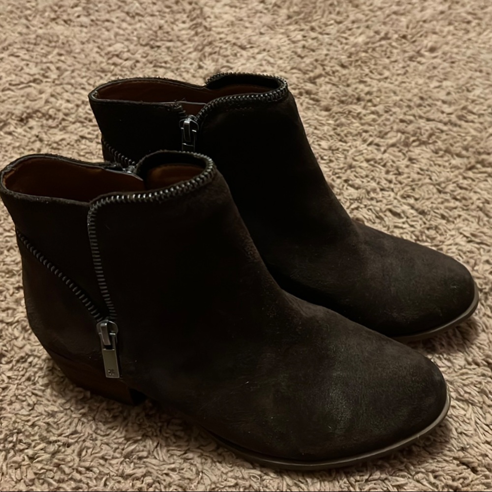Lucky Brand Dark brown Suede Ankle Booties